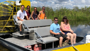 Airboat tour riders